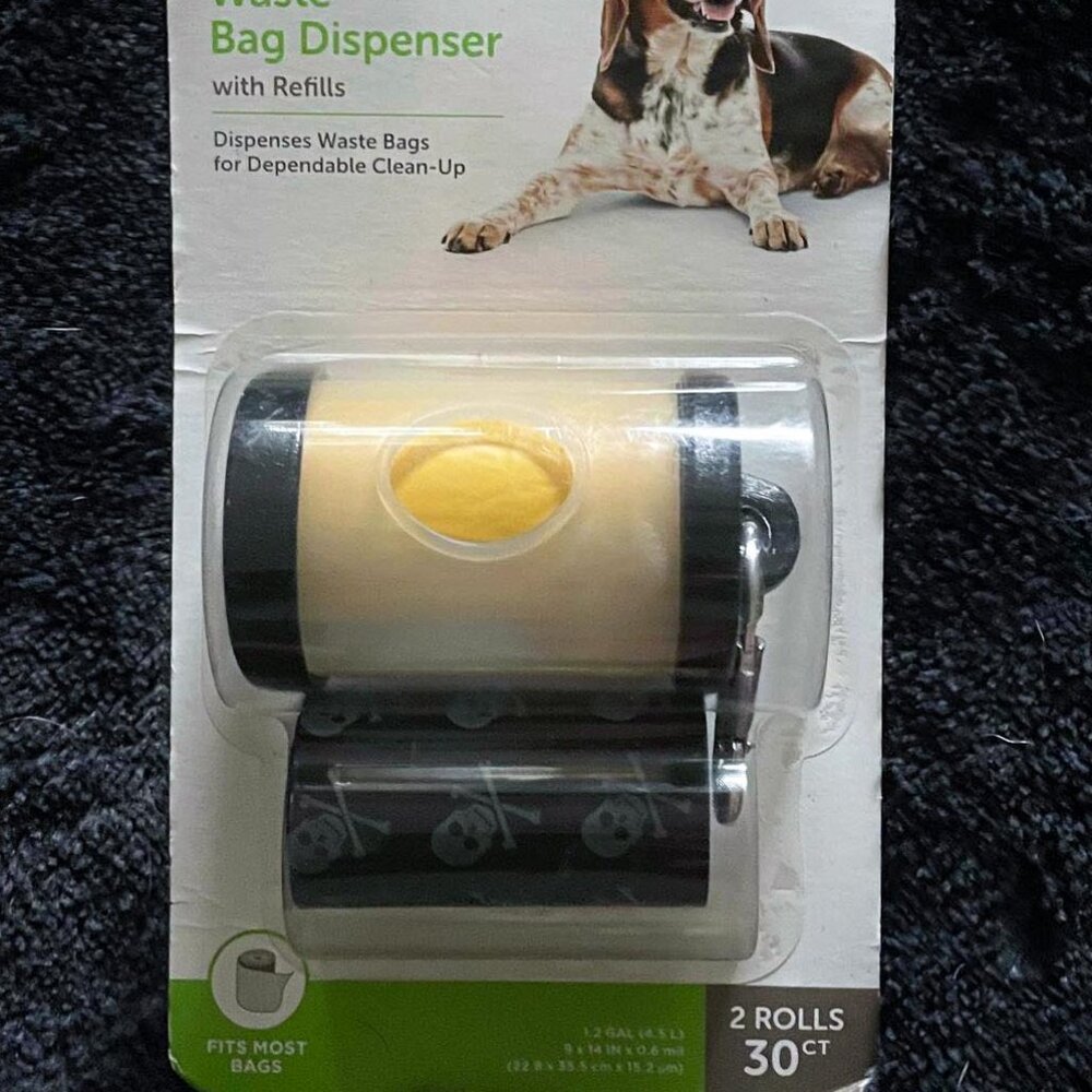 Dog Waste Bag Dispenser & Skulls Refill Roll